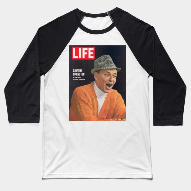Frank Sinatra Baseball T-Shirt by kearlgallegos